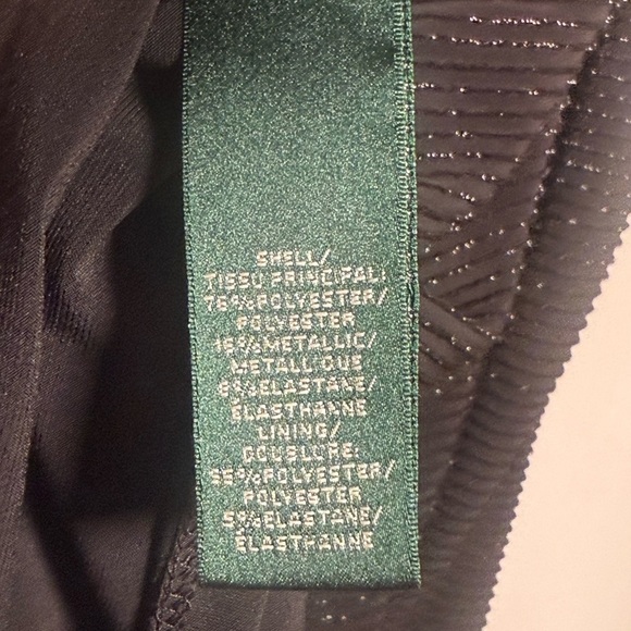 Lauren Ralph Lauren Black faux wrap Textured Mini Dress size 4 Ruching Classy - Picture 5 of 10